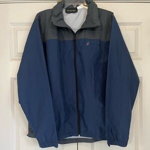 Frogg Toggs Blue & Grey Rain Jacket Outerwear, Size Small/Medium